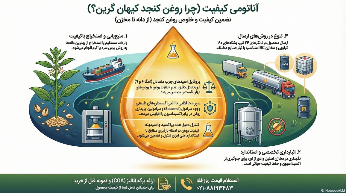 چرا روغن خام کنجد کیهان گرین